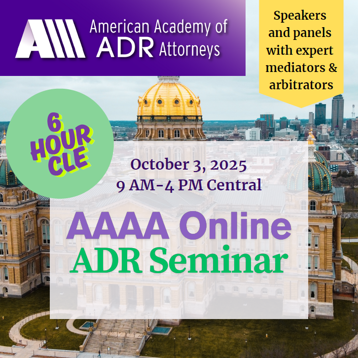 AAAA Online ADR Seminar
