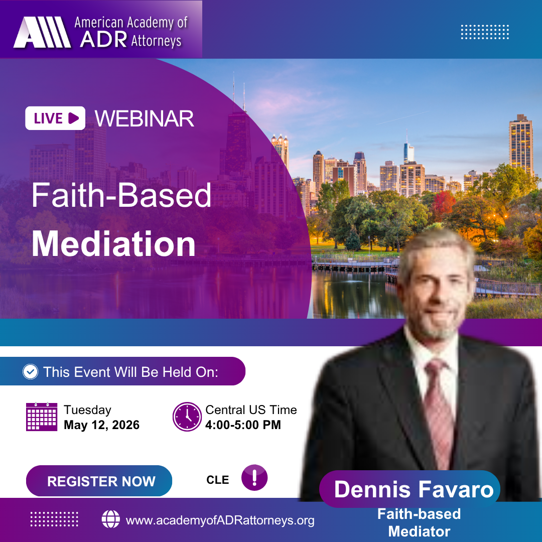 Webinar titled Compassionate Mediation on September 9 with Linda Kroll